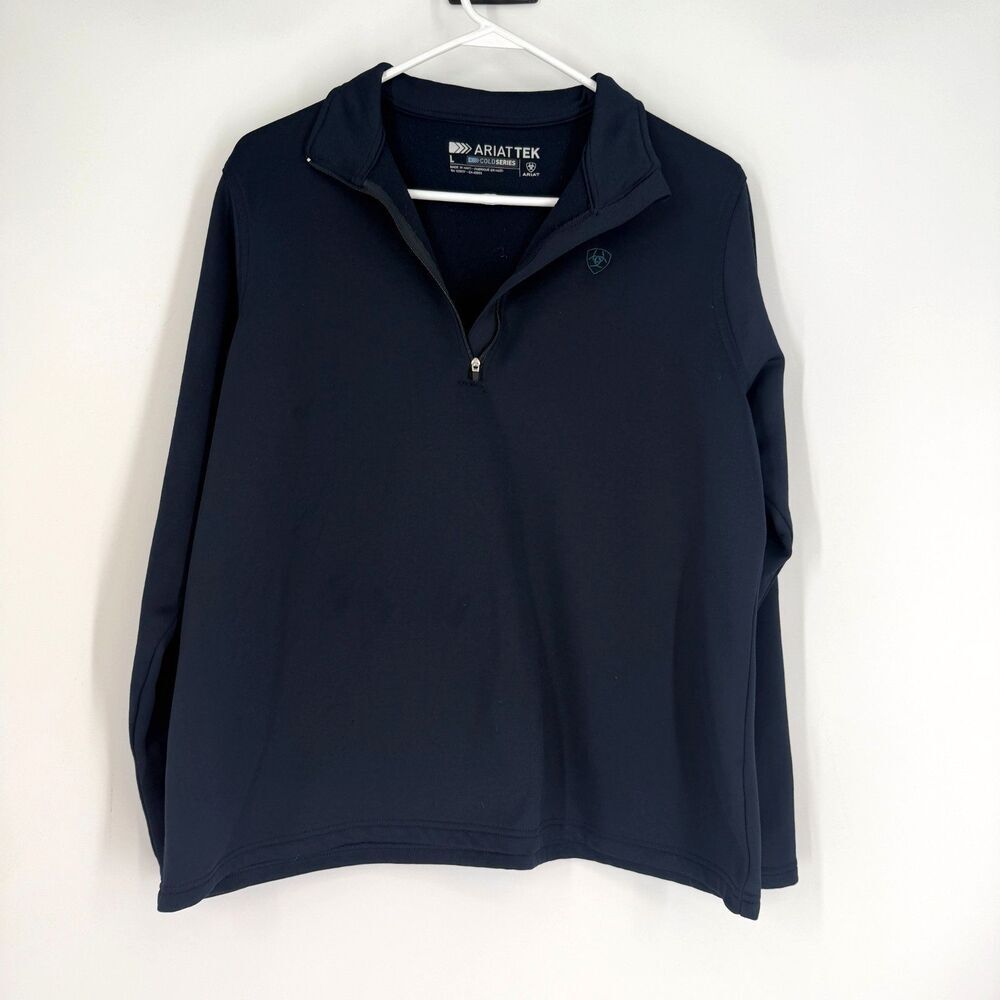 Ariat Tek Team 1/2 Zip Sweatshirt Womens Fleece Pullover Equestrian Outdoor Sz L
